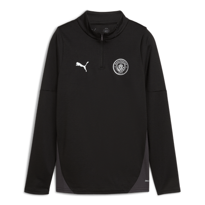 Kids' Manchester City Training 1/4 Zip Top 2025/26 - black