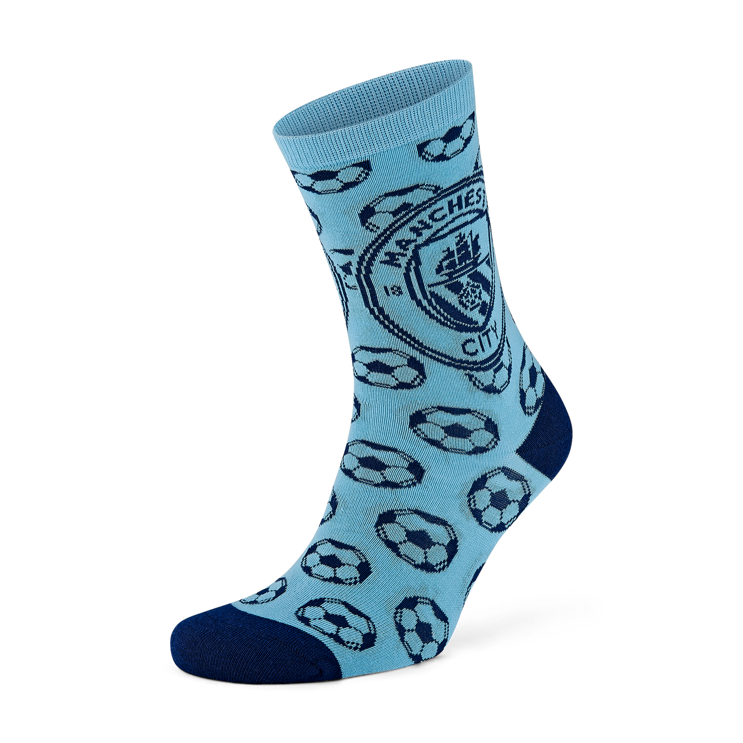 Kids' Manchester City Football Pattern Socks 2 pack