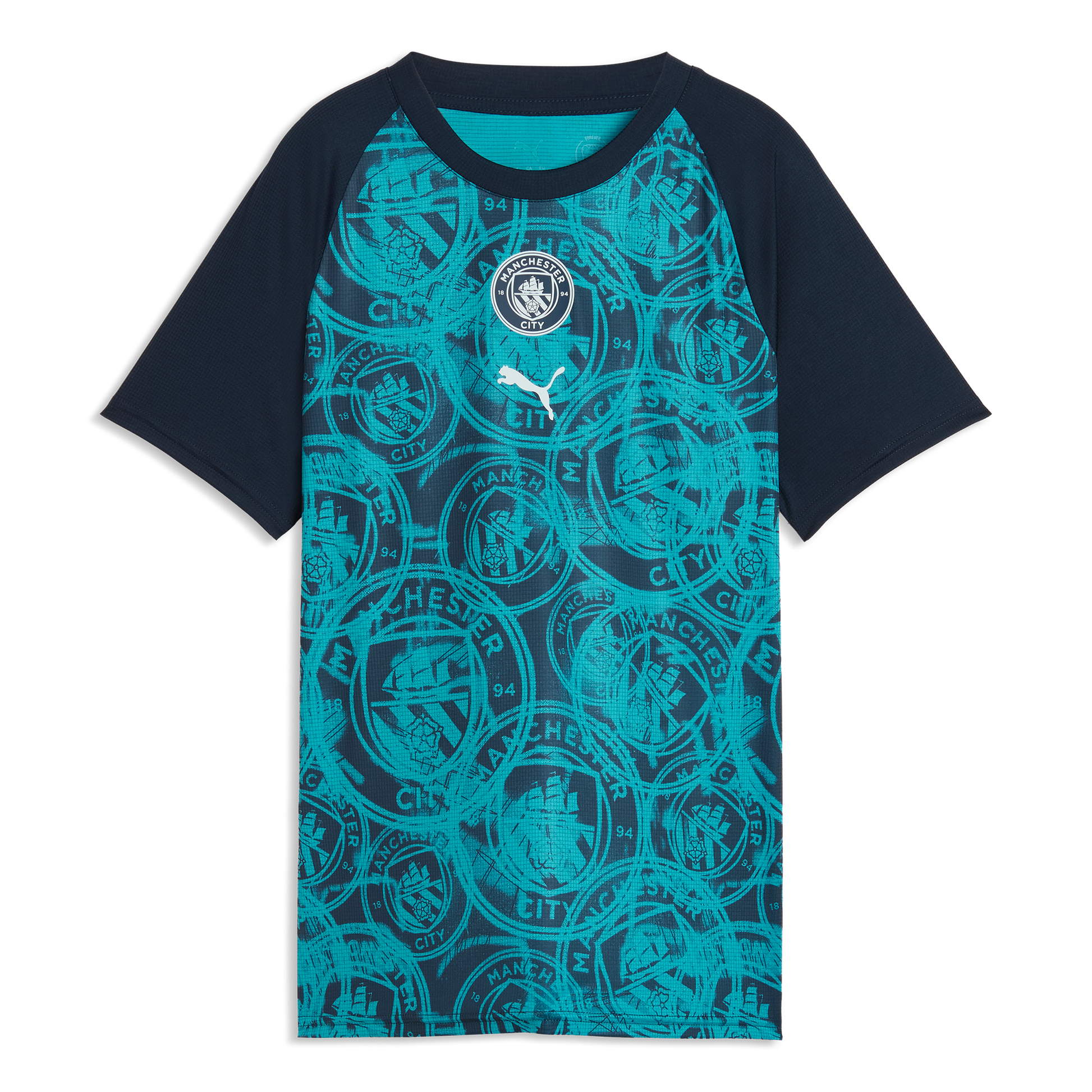 Women's Manchester City Pre-Match Jersey - Deep Navy-Tropical Blue
