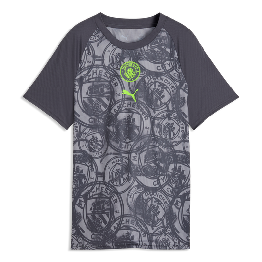 Women's Manchester City Pre-Match Jersey - Galactic Gray-Pro Green