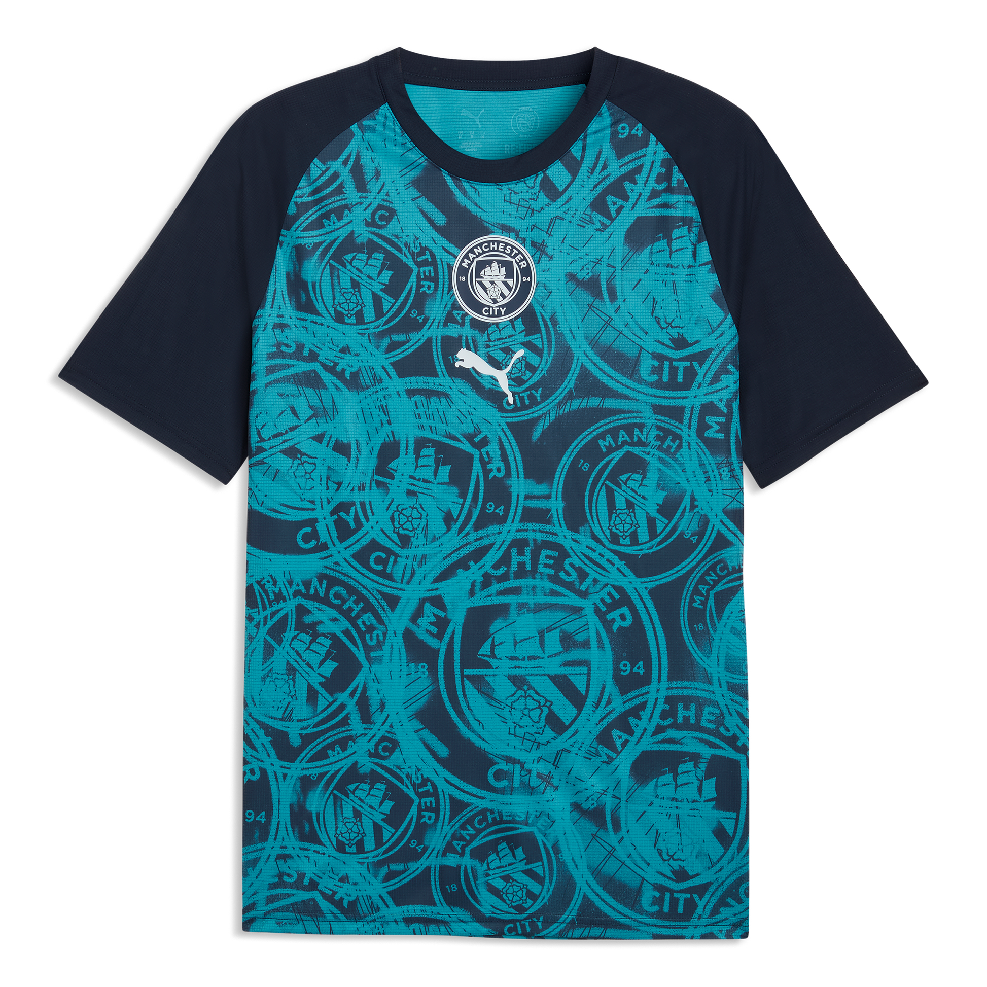 Manchester City Pre-Match Jersey - Deep Navy-Tropical Blue