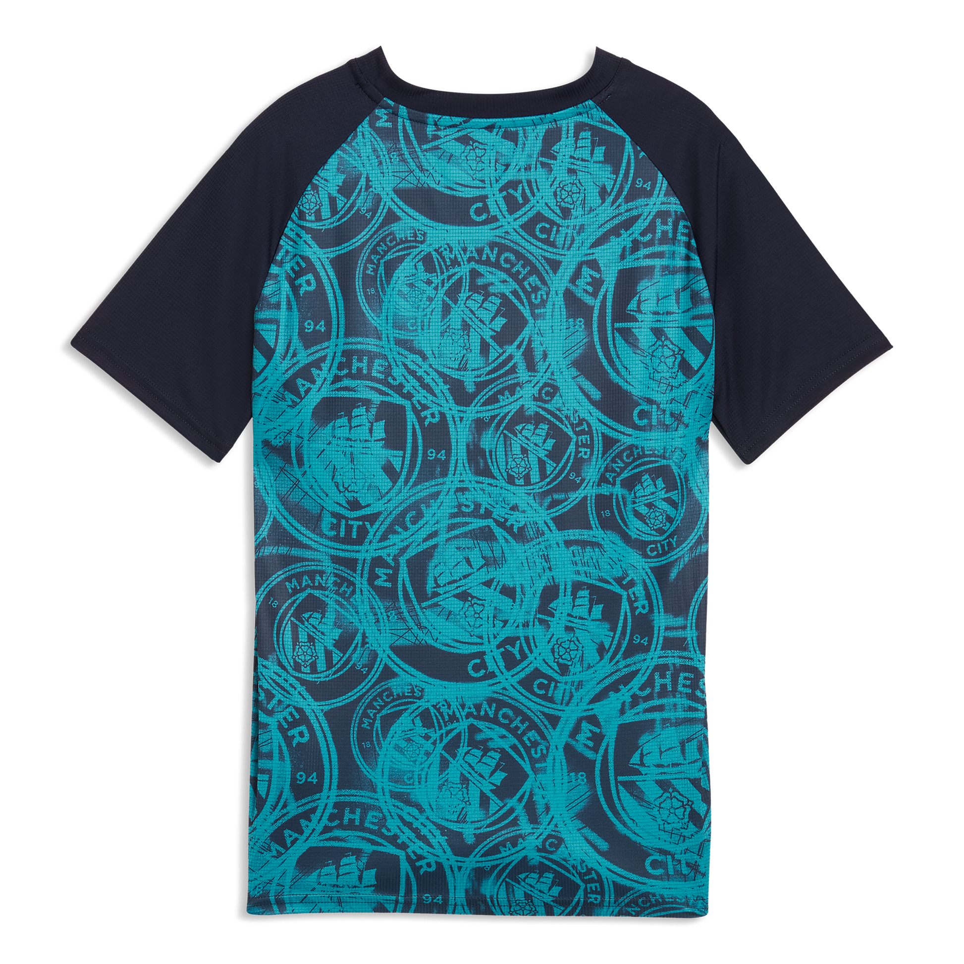 Kids' Manchester City Pre-Match Jersey - Deep Navy-Tropical Blue