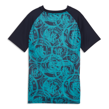 Kids' Manchester City Pre-Match Jersey - Deep Navy-Tropical Blue