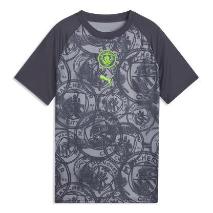 Kids' Manchester City Pre-Match Jersey - Galactic Gray-Pro Green