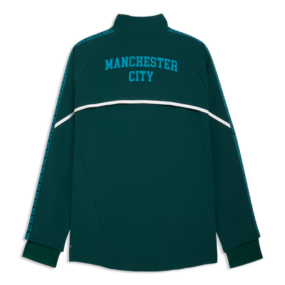 Manchester City Pre-Match Ultimate Anthem Jacket - Green Terrain-Tropical Blue
