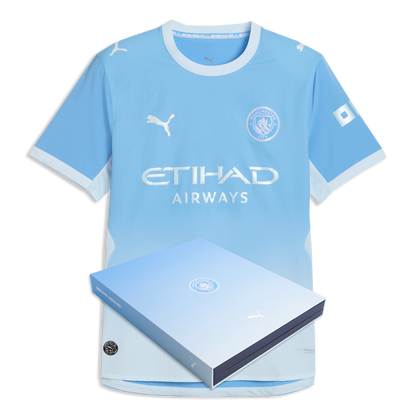 Manchester City Home Authentic Jersey 2026/27 With WIENROITHER 13 Printing in Gift Box