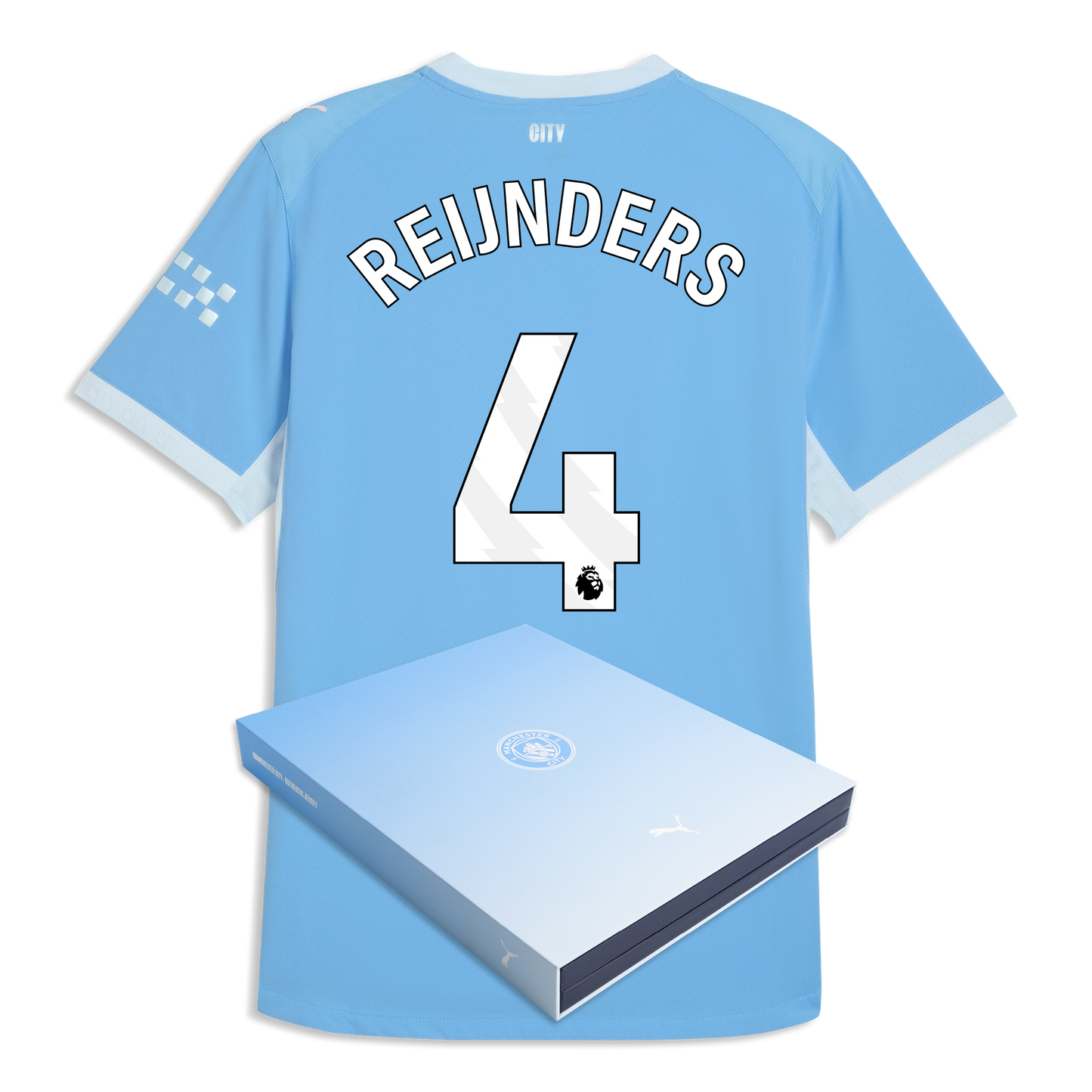 Manchester City Home Authentic Jersey 2026/27 With REIJNDERS 4 Printing in Gift Box - Team Light Blue-Icy Blue