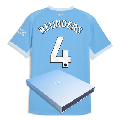Manchester City Home Authentic Jersey 2026/27 With REIJNDERS 4 Printing in Gift Box - Team Light Blue-Icy Blue