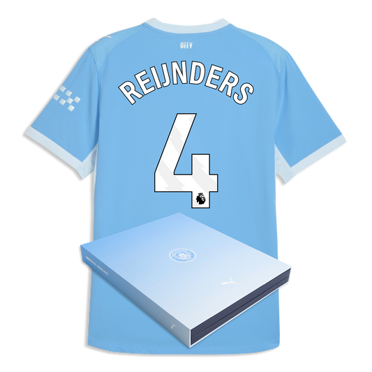 Manchester City Home Authentic Jersey 2026/27 With REIJNDERS 4 Printing in Gift Box - Team Light Blue-Icy Blue