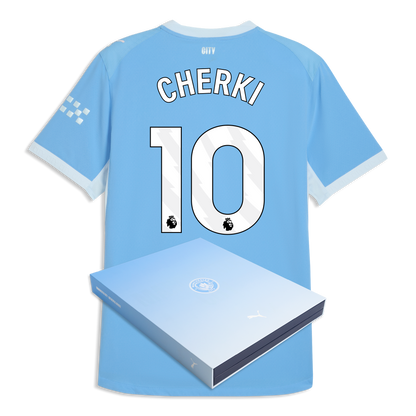 Manchester City Home Authentic Jersey 2026/27 With CHERKI 10 Printing in Gift Box - Team Light Blue-Icy Blue