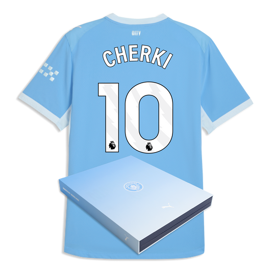 Manchester City Home Authentic Jersey 2026/27 With CHERKI 10 Printing in Gift Box - Team Light Blue-Icy Blue