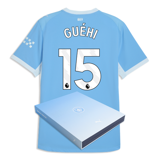 Manchester City Home Authentic Jersey 2026/27 With GUÉHI 15 Printing in Gift Box - Team Light Blue-Icy Blue