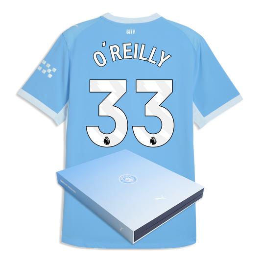 Manchester City Home Authentic Jersey 2026/27 With O'REILLY 33 Printing in Gift Box - Team Light Blue-Icy Blue