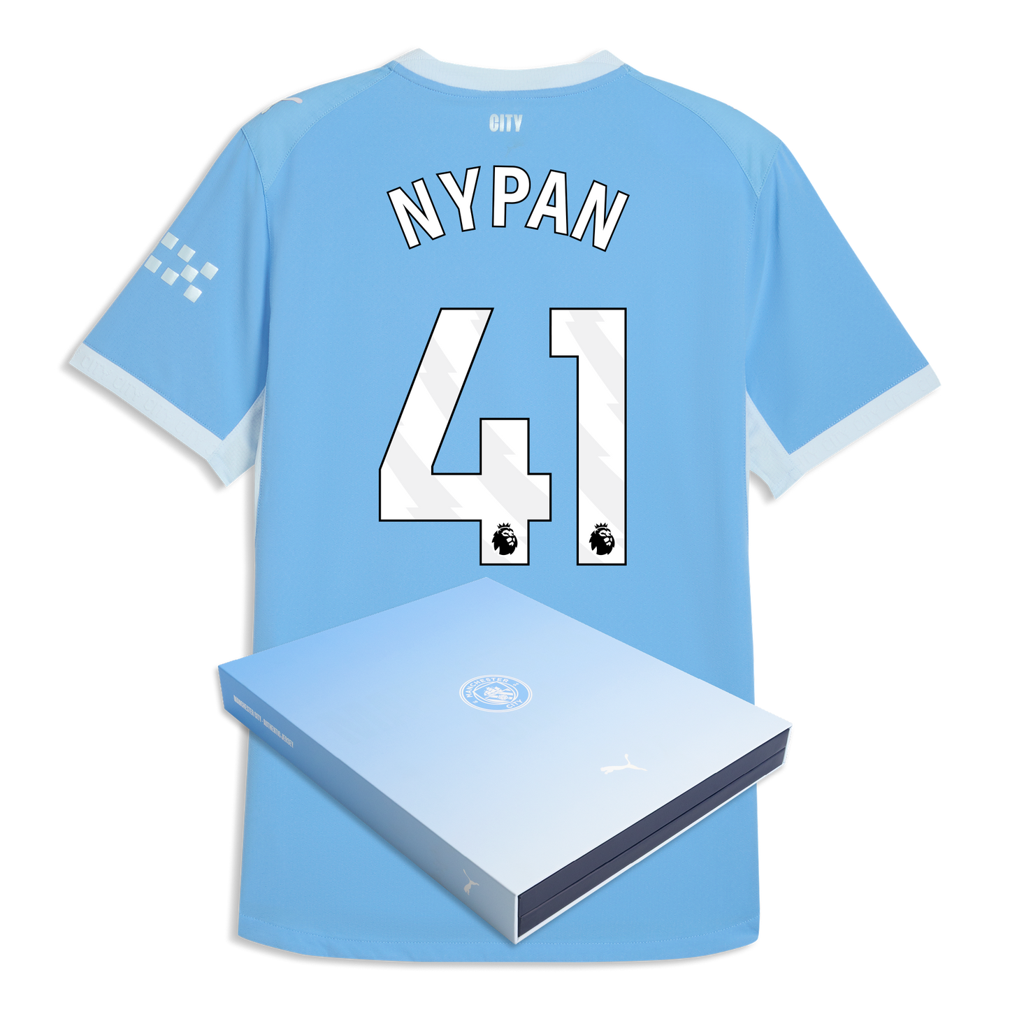 Manchester City Home Authentic Jersey 2026/27 With NYPAN 41 Printing in Gift Box - Team Light Blue-Icy Blue
