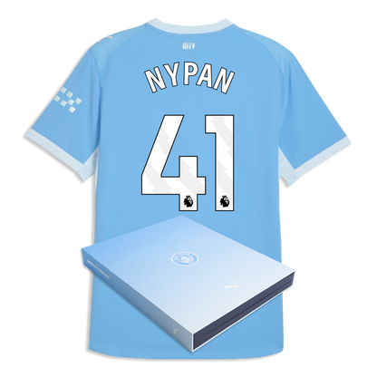 Manchester City Home Authentic Jersey 2026/27 With NYPAN 41 Printing in Gift Box - Team Light Blue-Icy Blue