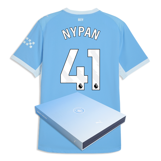 Manchester City Home Authentic Jersey 2026/27 With NYPAN 41 Printing in Gift Box - Team Light Blue-Icy Blue