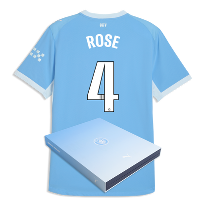 Manchester City Home Authentic Jersey 2026/27 With ROSE 4 Printing in Gift Box