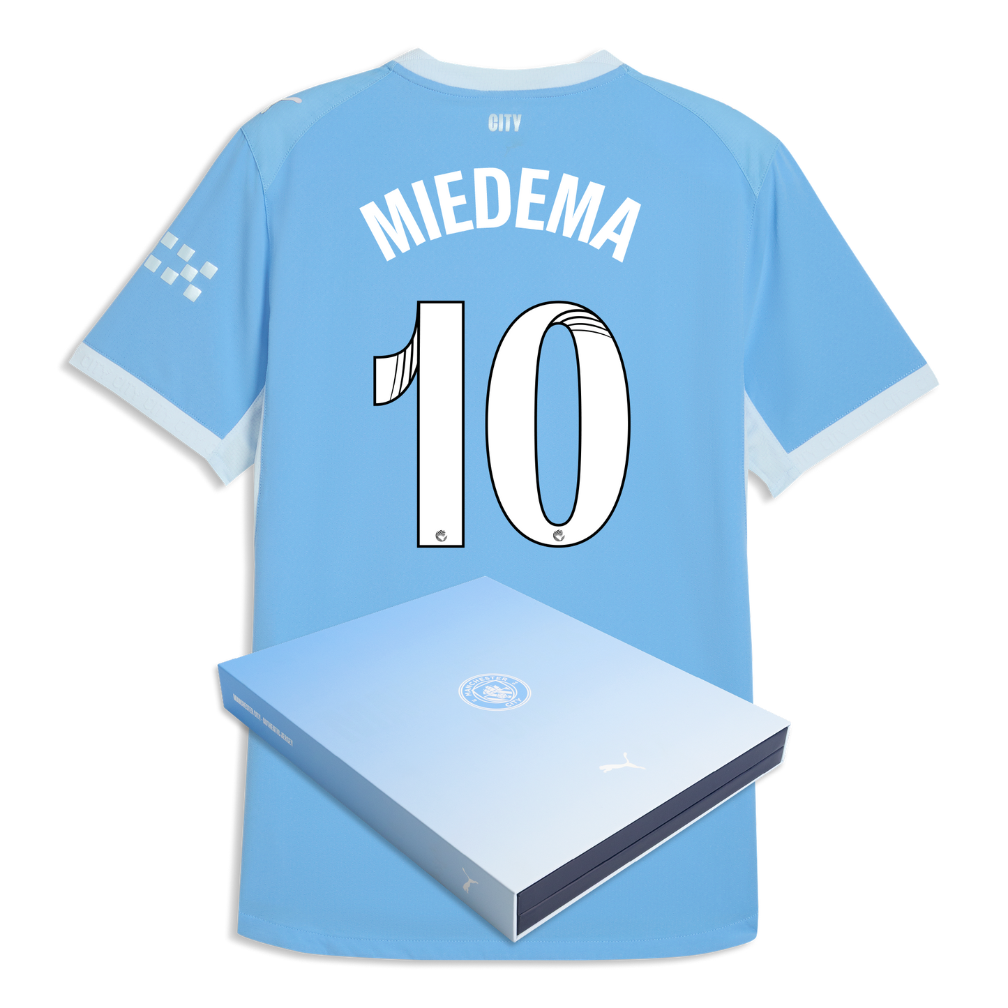 Manchester City Home Authentic Jersey 2026/27 With MIEDEMA 10 Printing in Gift Box