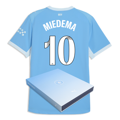 Manchester City Home Authentic Jersey 2026/27 With MIEDEMA 10 Printing in Gift Box