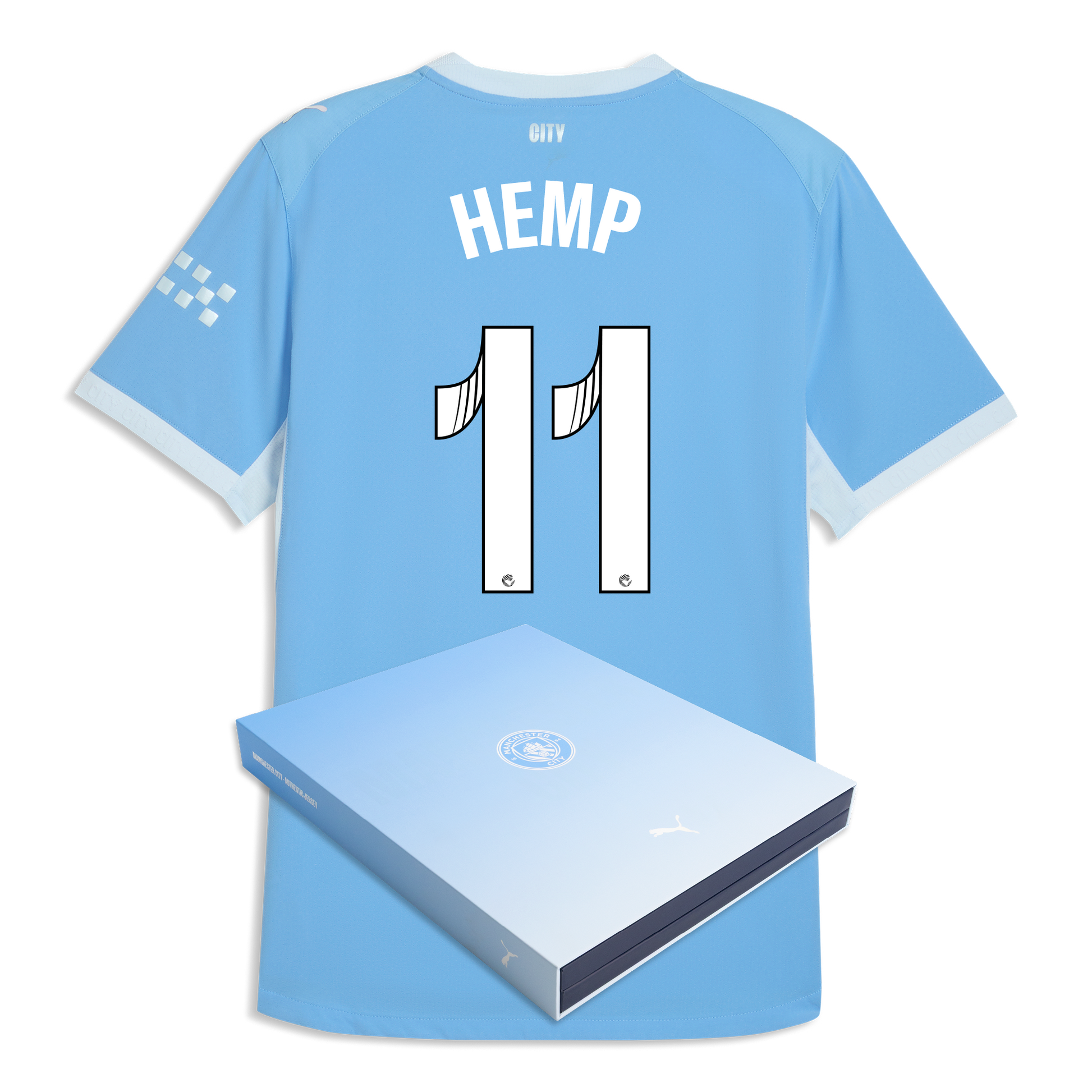 Manchester City Home Authentic Jersey 2026/27 With HEMP 11 Printing in Gift Box