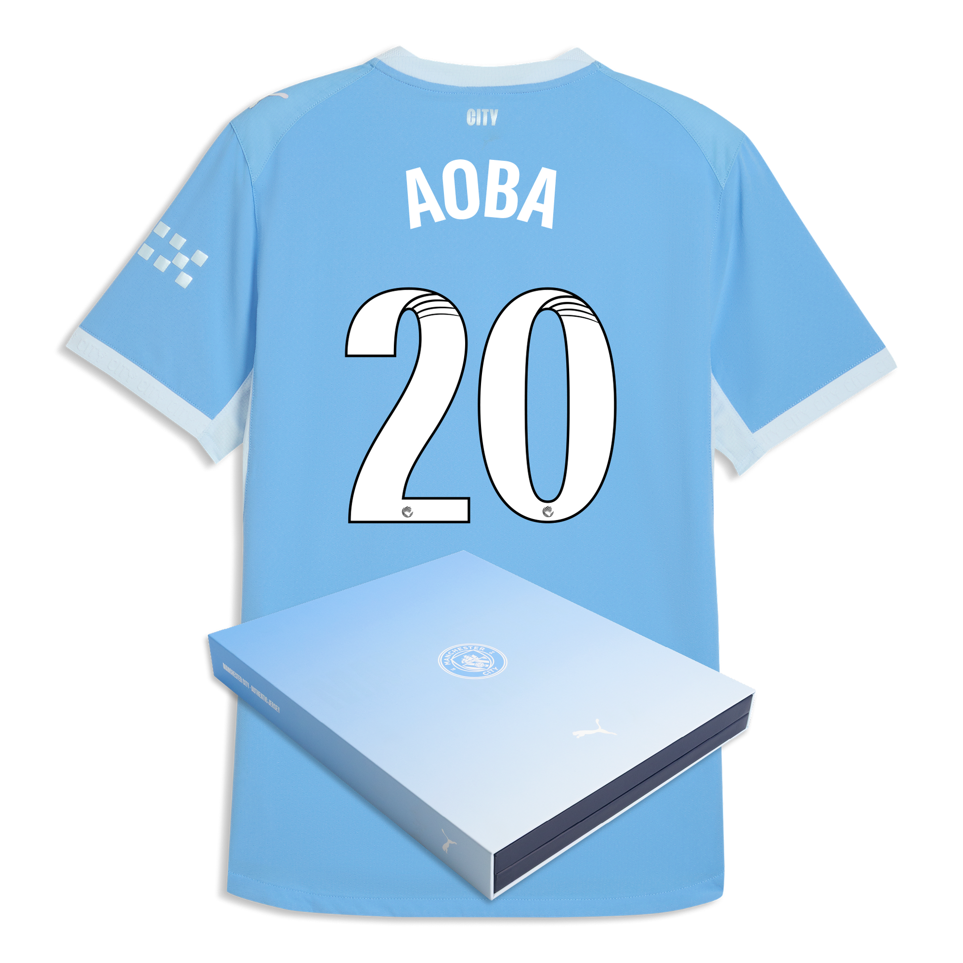 Manchester City Home Authentic Jersey 2026/27 With AOBA 20 Printing in Gift Box