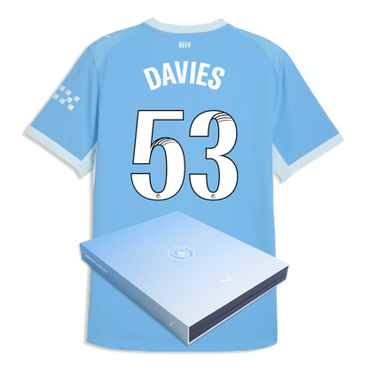Manchester City Home Authentic Jersey 2026/27 With DAVIES 53 Printing in Gift Box