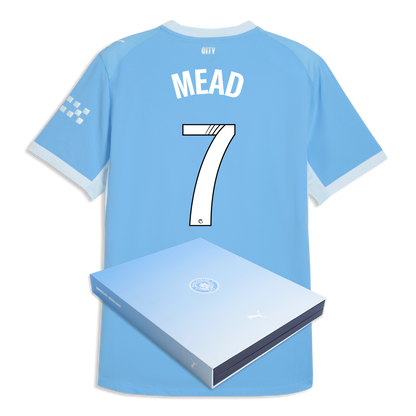 Manchester City Home Authentic Jersey 2026/27 With MEAD 7 Printing in Gift Box