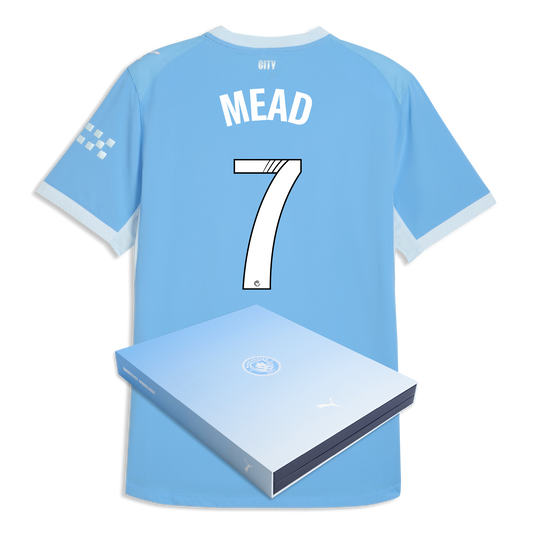 Manchester City Home Authentic Jersey 2026/27 With MEAD 7 Printing in Gift Box