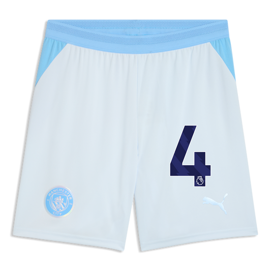 Manchester City Football Shorts 2026/27 With #4 - Icy Blue-Team Light Blue