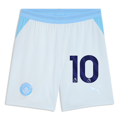 Manchester City Football Shorts 2026/27 With #10 - Icy Blue-Team Light Blue