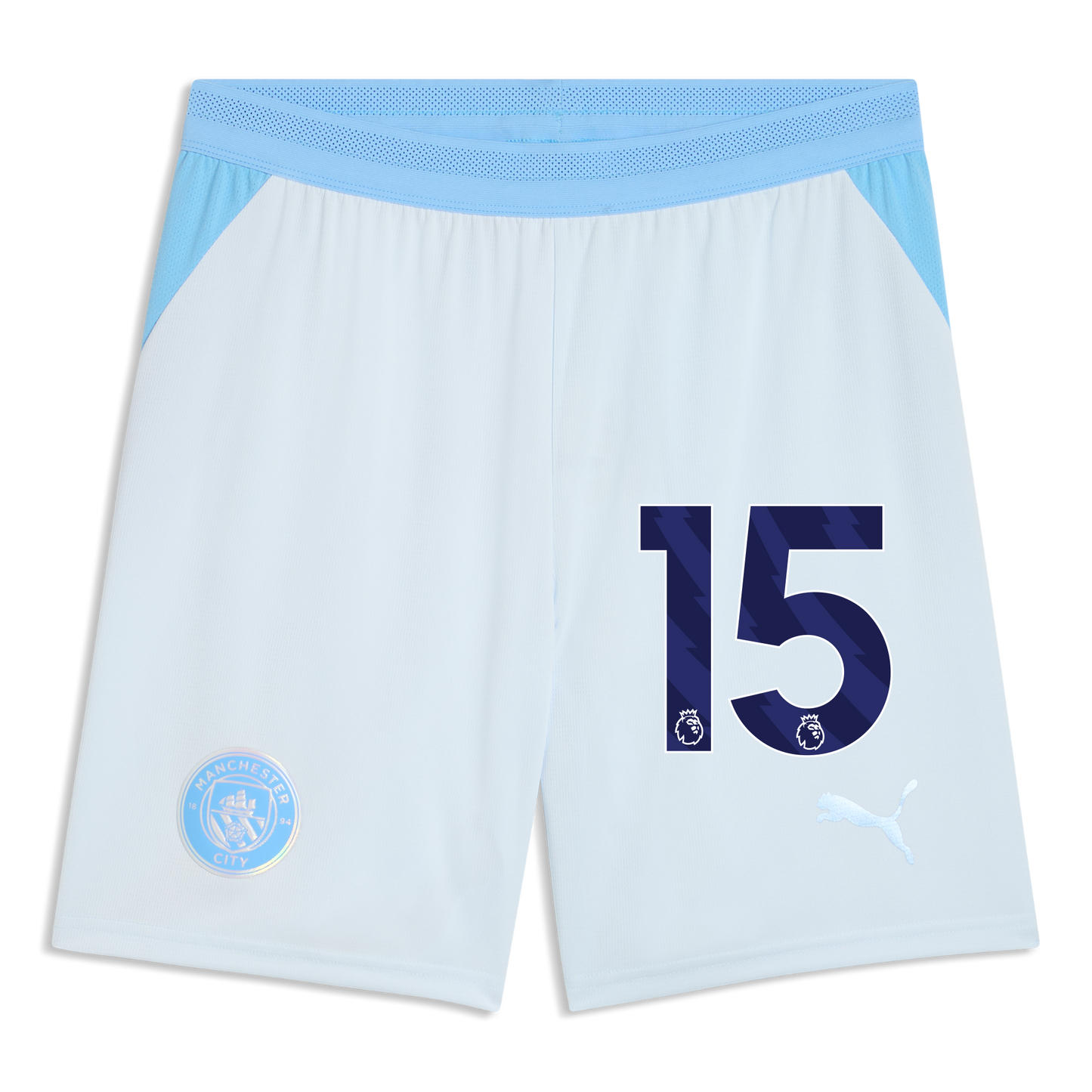 Manchester City Football Shorts 2026/27 With #15 - Icy Blue-Team Light Blue