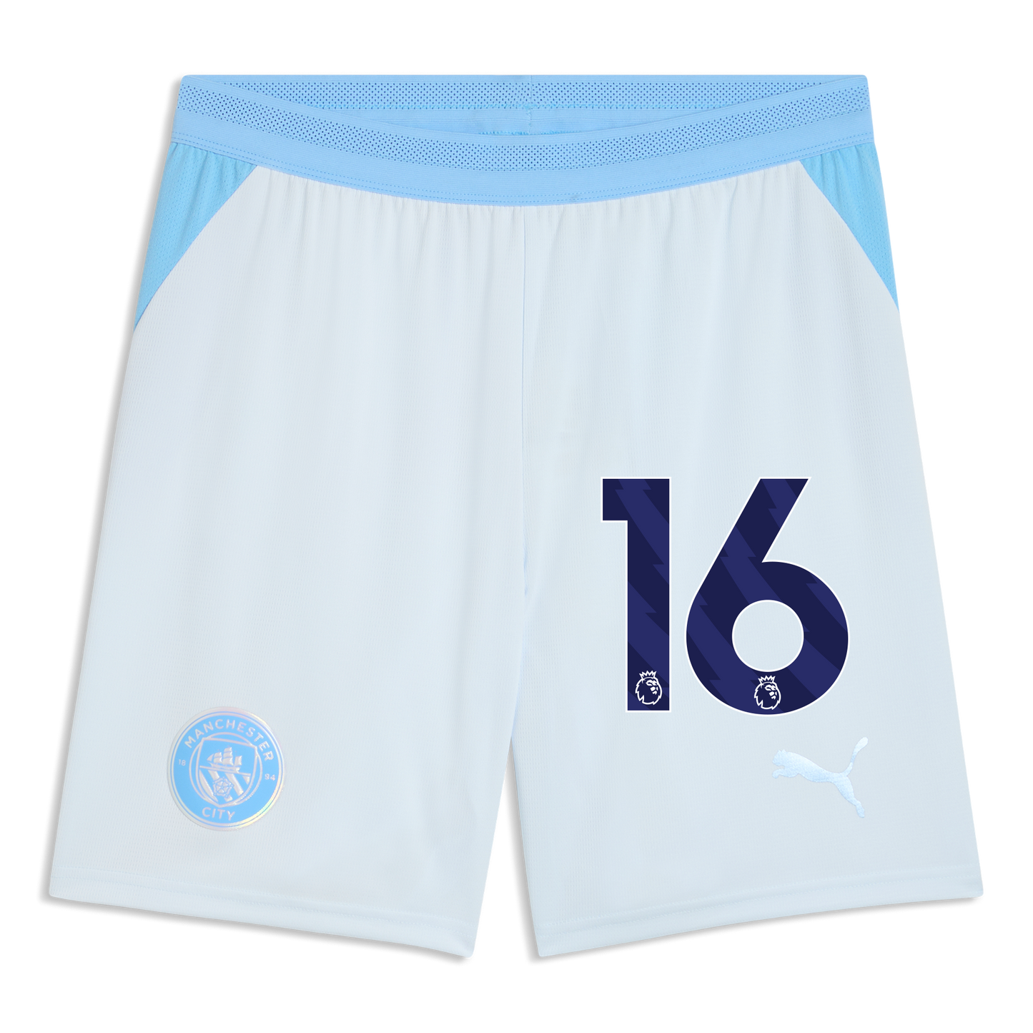 Manchester City Football Shorts 2026/27 With #16 - Icy Blue-Team Light Blue