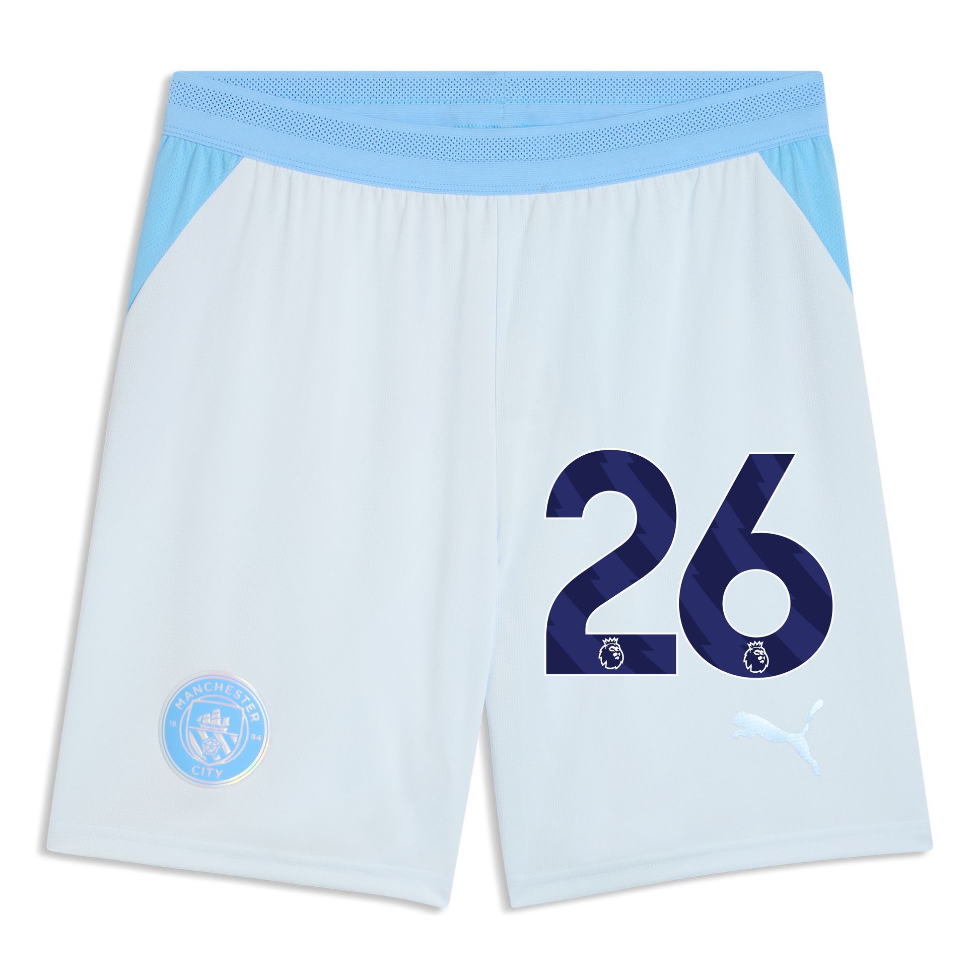 Manchester City Football Shorts 2026/27 With #26 - Icy Blue-Team Light Blue