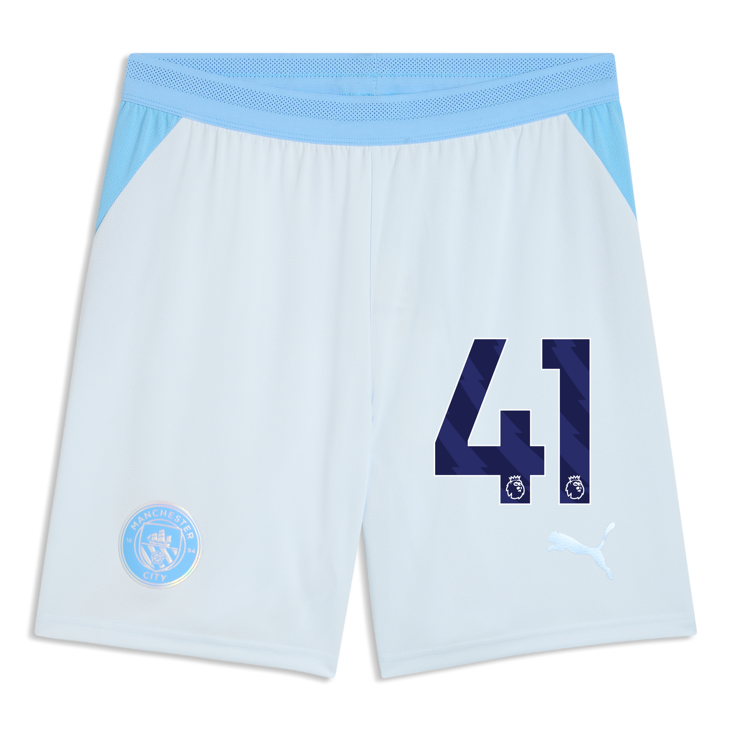 Manchester City Football Shorts 2026/27 With #41 - Icy Blue-Team Light Blue