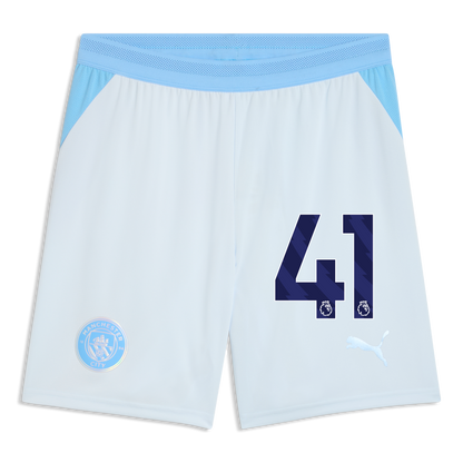 Manchester City Football Shorts 2026/27 With #41 - Icy Blue-Team Light Blue
