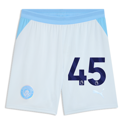 Manchester City Football Shorts 2026/27 With #45 - Icy Blue-Team Light Blue