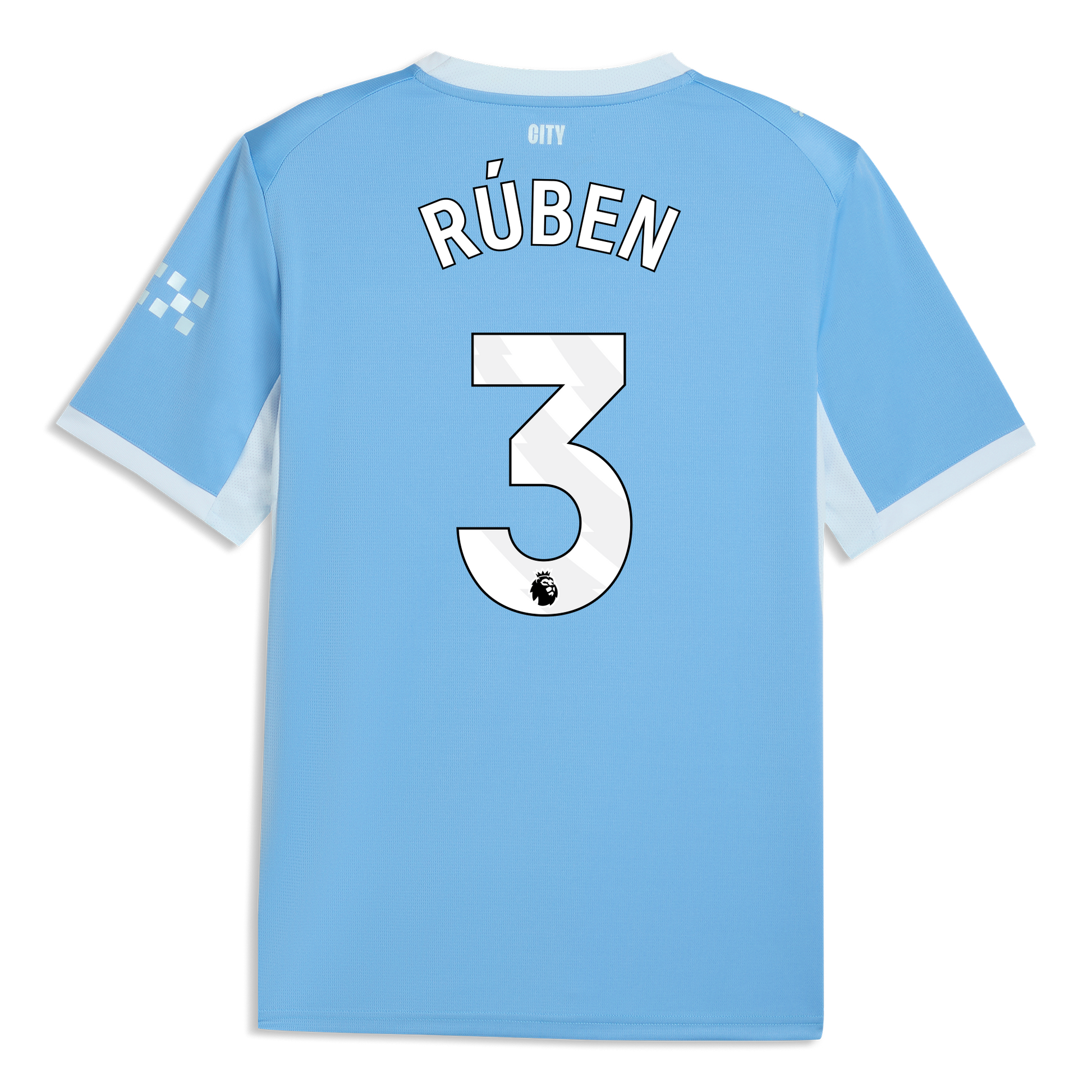 Manchester City Home Jersey 2026/27 With RÚBEN 3 Printing - Team Light Blue-Icy Blue