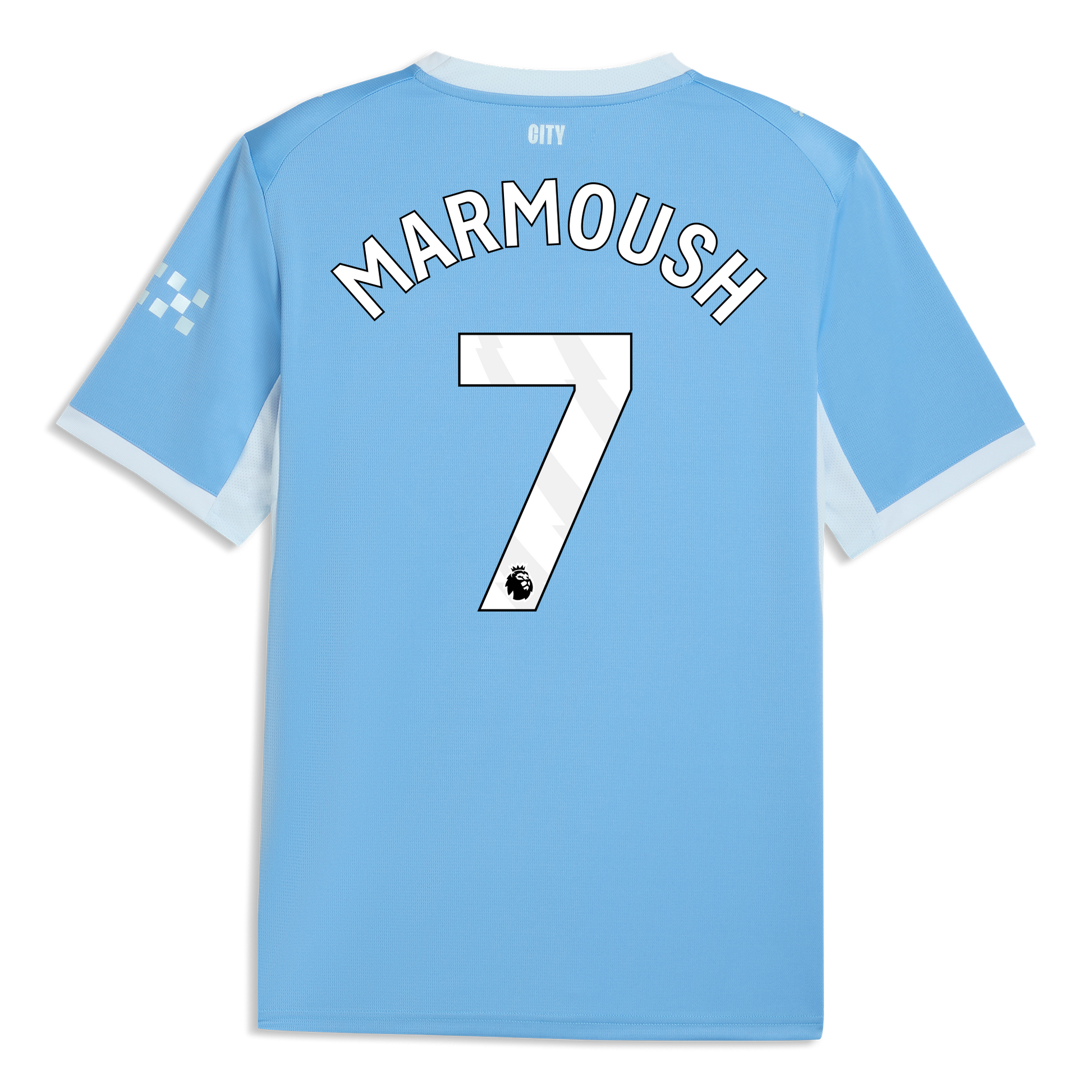 Manchester City Home Jersey 2026/27 With MARMOUSH 7 Printing - Team Light Blue-Icy Blue