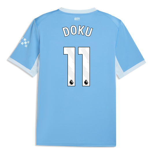 Manchester City Home Jersey 2026/27 With DOKU 11 Printing - Team Light Blue-Icy Blue