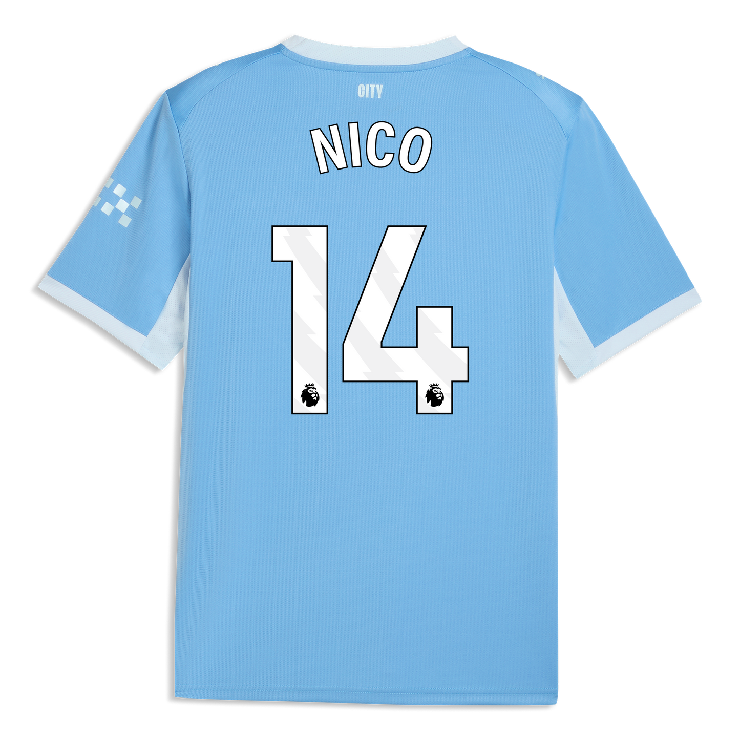 Manchester City Home Jersey 2026/27 With NICO 14 Printing - Team Light Blue-Icy Blue