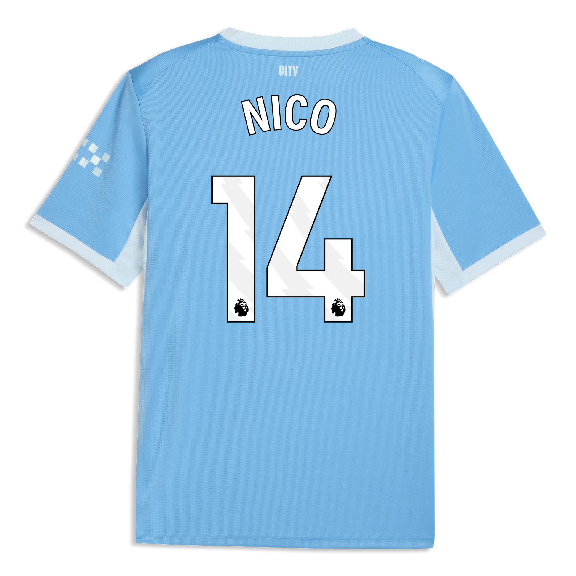 Manchester City Home Jersey 2026/27 With NICO 14 Printing - Team Light Blue-Icy Blue