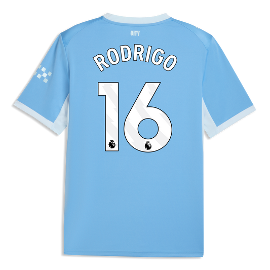 Manchester City Home Jersey 2026/27 With RODRIGO 16 Printing - Team Light Blue-Icy Blue