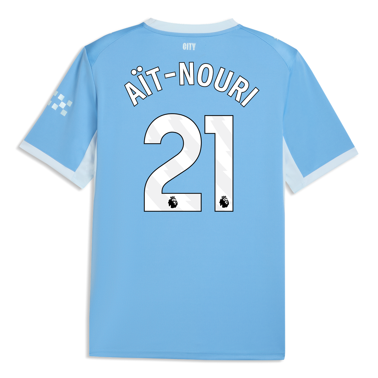 Manchester City Home Jersey 2026/27 With AÏT-NOURI 21 Printing - Team Light Blue-Icy Blue
