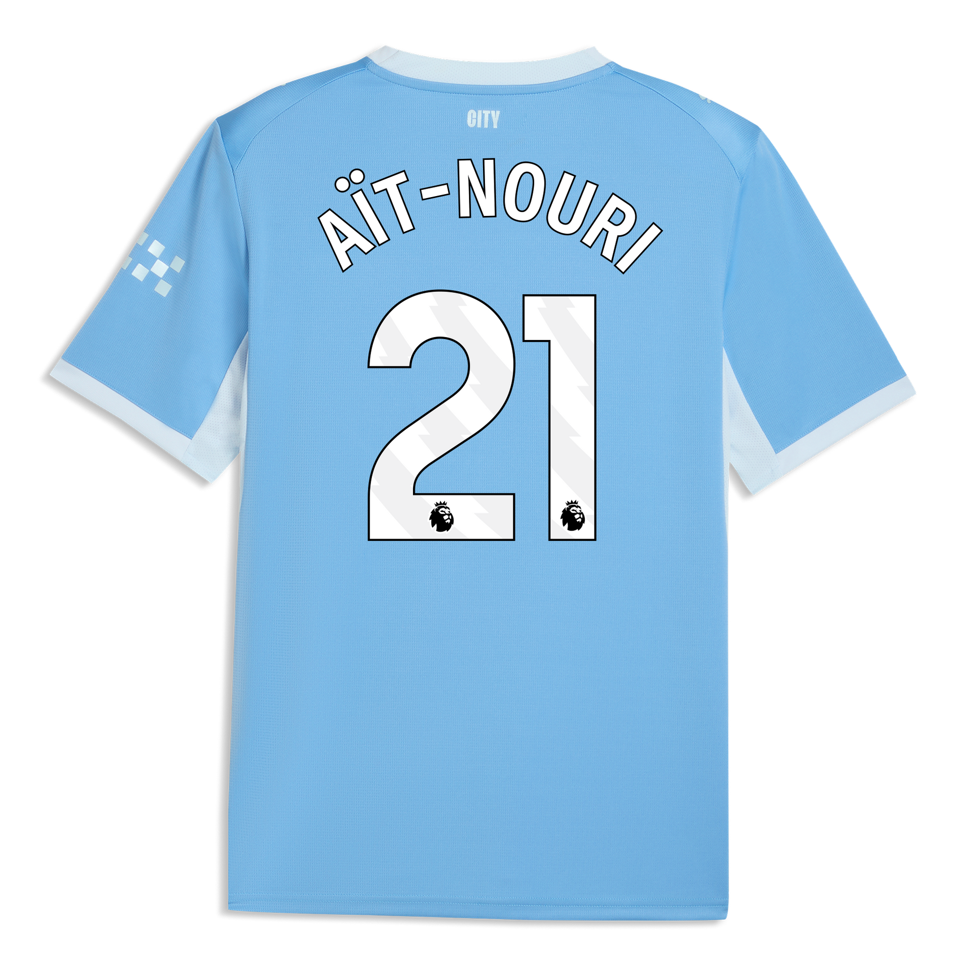 Manchester City Home Jersey 2026/27 With AÏT-NOURI 21 Printing - Team Light Blue-Icy Blue