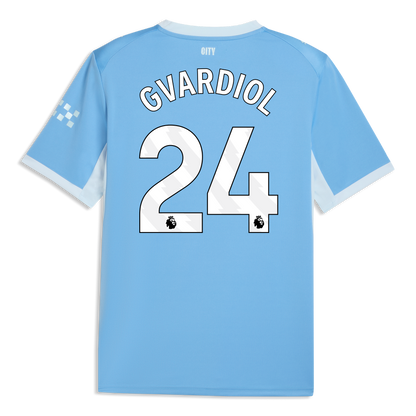 Manchester City Home Jersey 2026/27 With GVARDIOL 24 Printing - Team Light Blue-Icy Blue