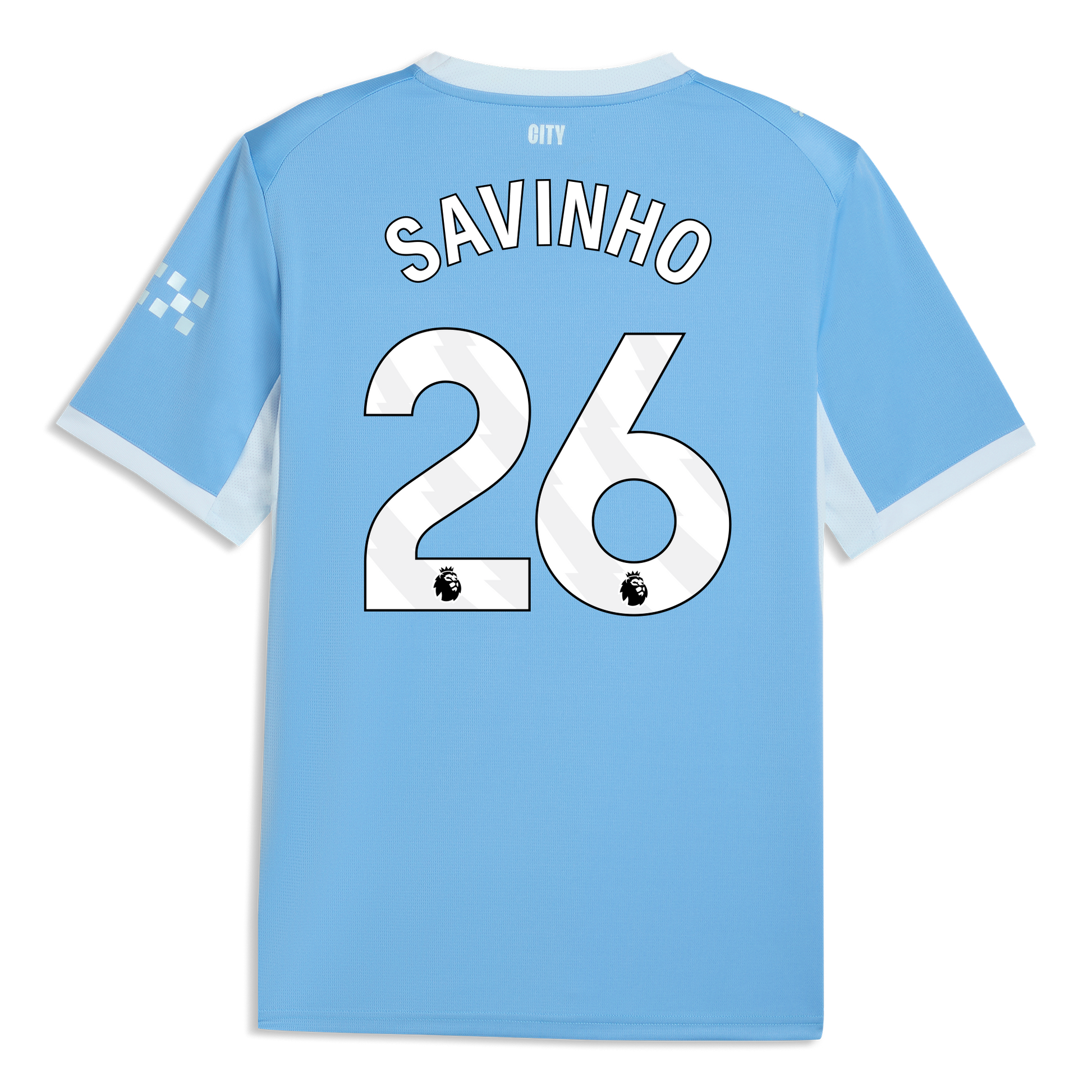 Manchester City Home Jersey 2026/27 With SAVINHO 26 Printing - Team Light Blue-Icy Blue