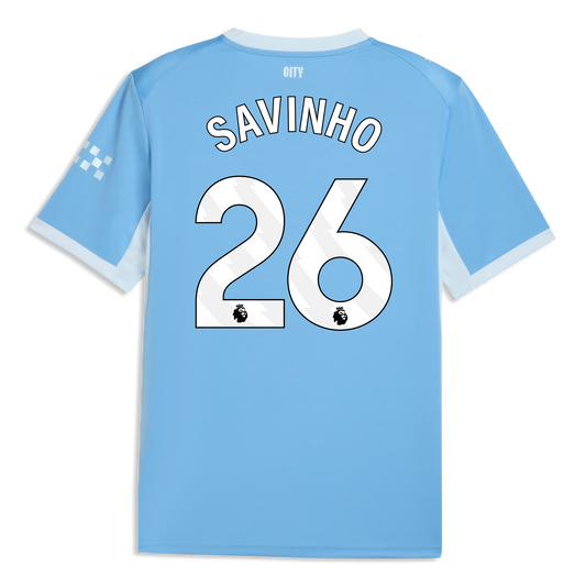 Manchester City Home Jersey 2026/27 With SAVINHO 26 Printing - Team Light Blue-Icy Blue