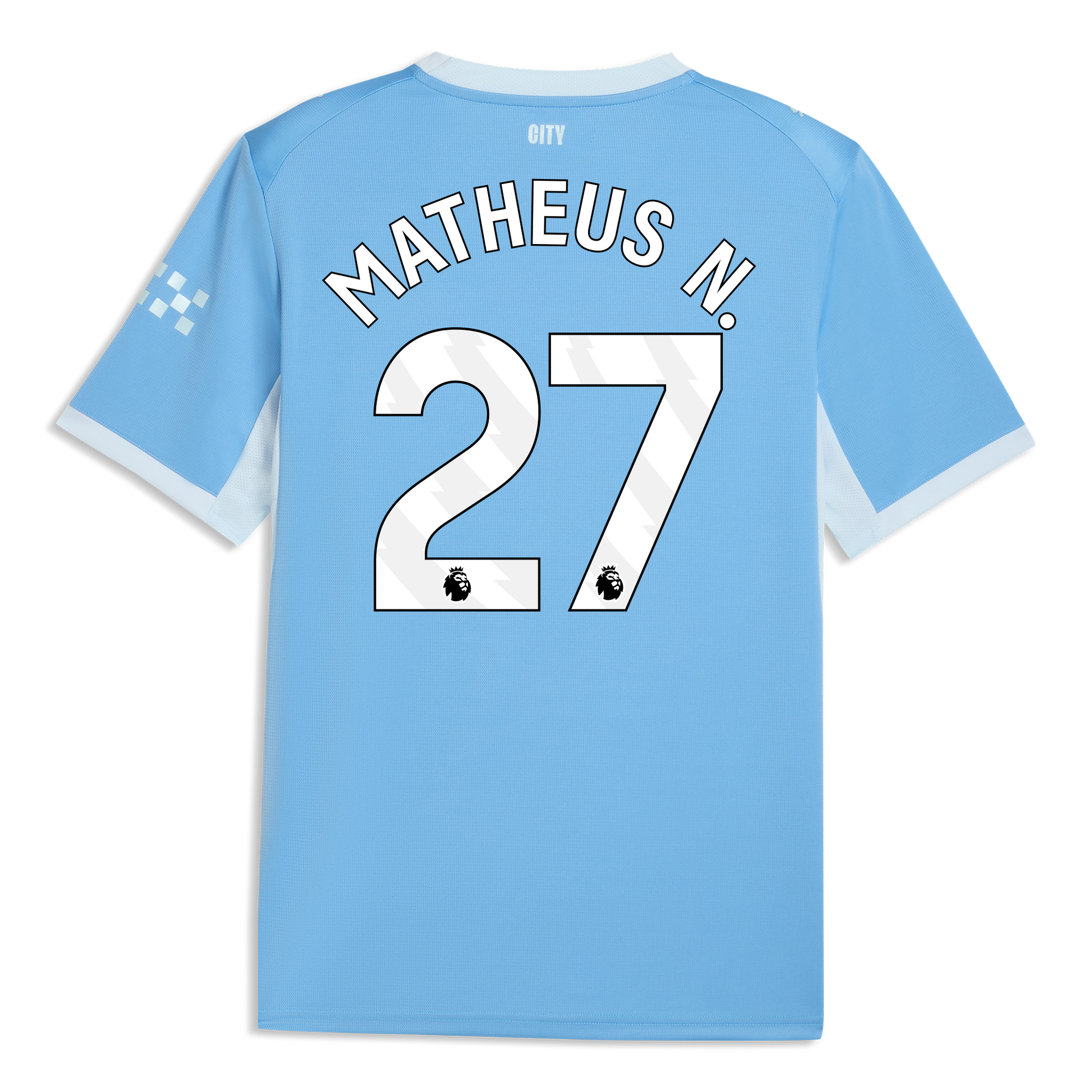 Manchester City Home Jersey 2026/27 With MATHEUS N. 27 Printing - Team Light Blue-Icy Blue