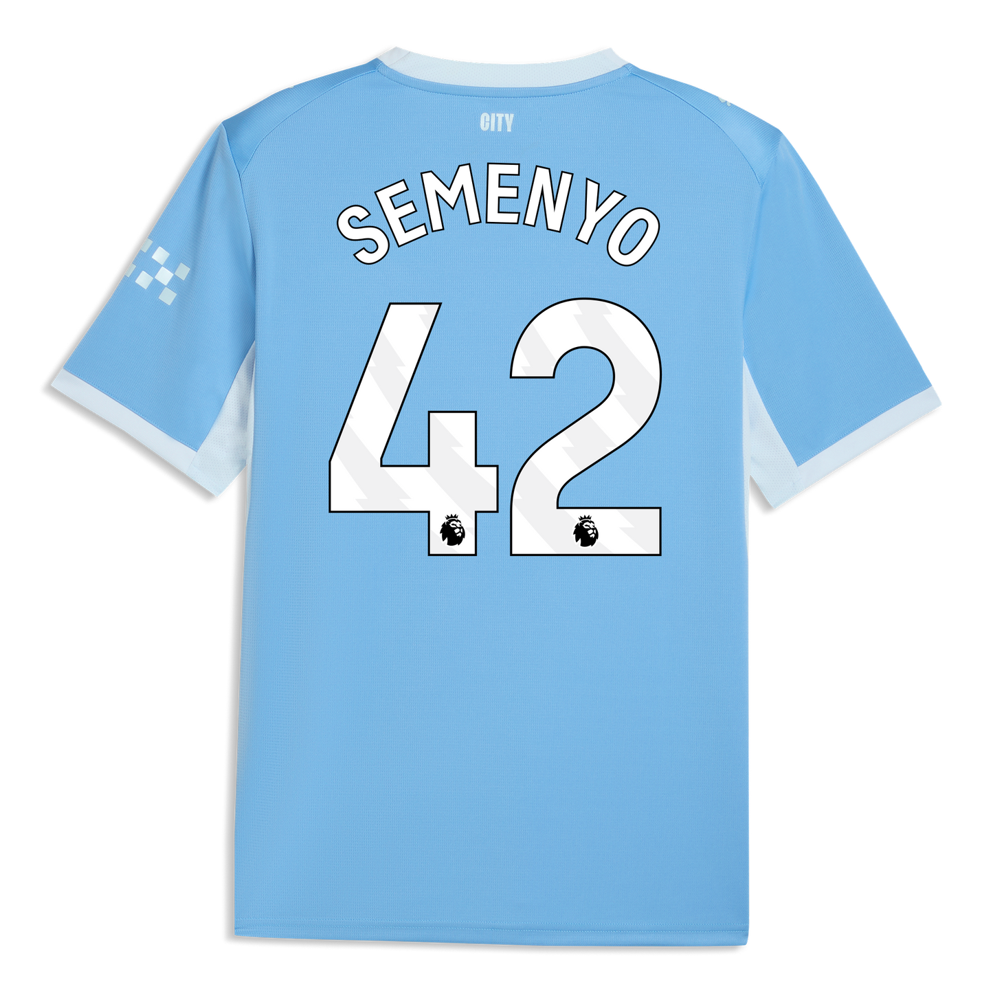 Manchester City Home Jersey 2026/27 With SEMENYO 42 Printing - Team Light Blue-Icy Blue