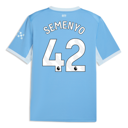 Manchester City Home Jersey 2026/27 With SEMENYO 42 Printing - Team Light Blue-Icy Blue